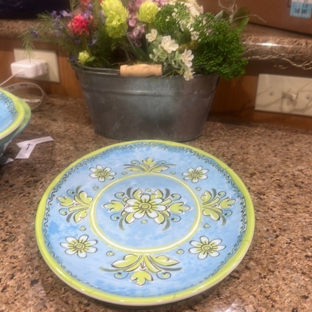 Le Cadeaux Melamine Mediterranean Benidorm serving platter, terracotta look